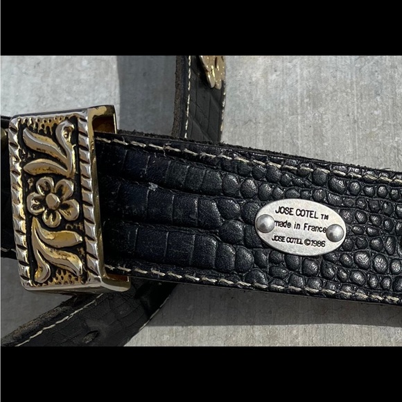 Vintage Jose Cotel Belt- Made in France 1986 - Size 24”-27” - Picture 2 of 10